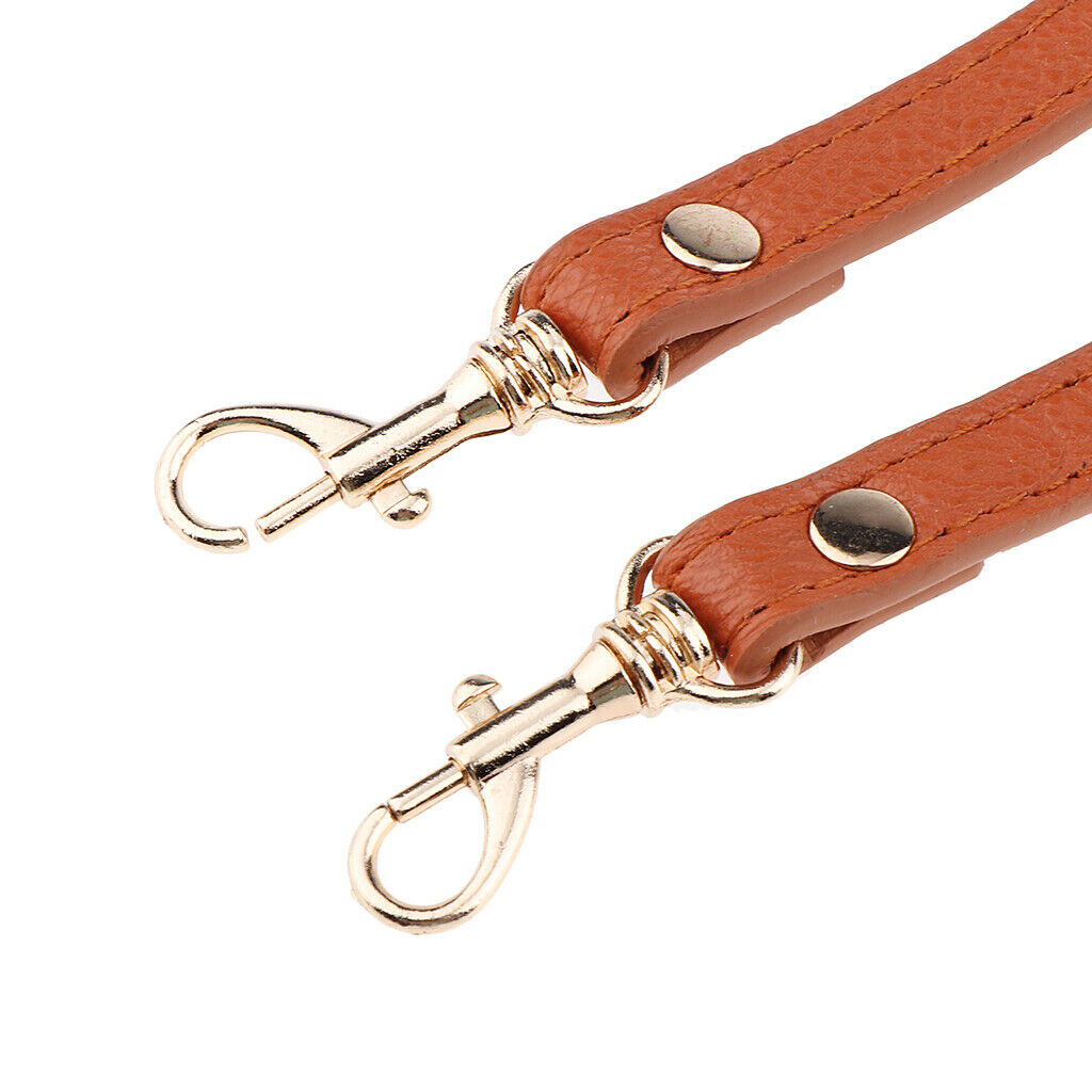 Set of 2 Adjustable Leather Shoulder Strap Replacement Rope Lobster Clasps