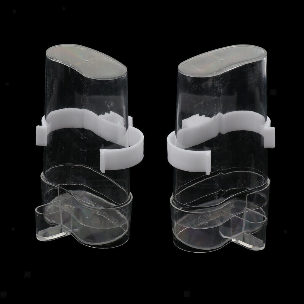 2Pcs Bird Waterer Bird Feeders Bird Feed Water Dispenser for Parrot Budgies