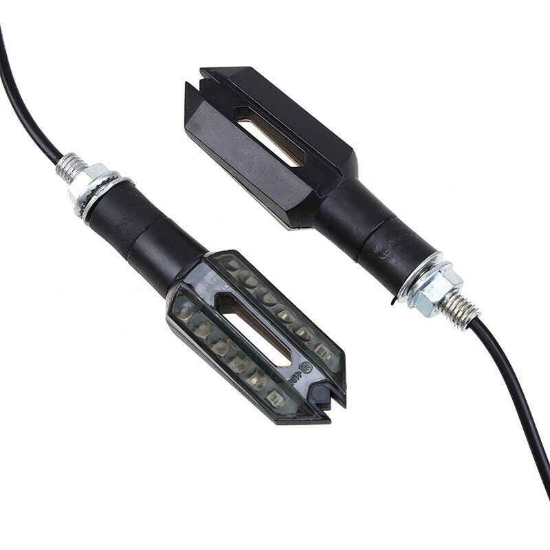 2PC Amber LED 8mm Motorcycle Turn Signal Lights 12V M8 Bolt Indicator Universal