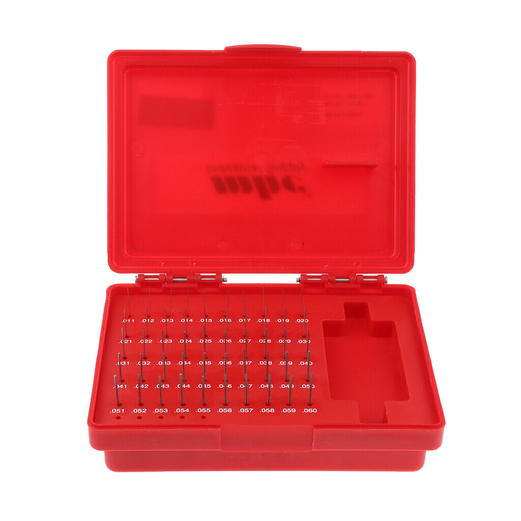 50 Pieces Pin Gauge Set Minus Tungsten Steel M0+ 0.011-0.060inch