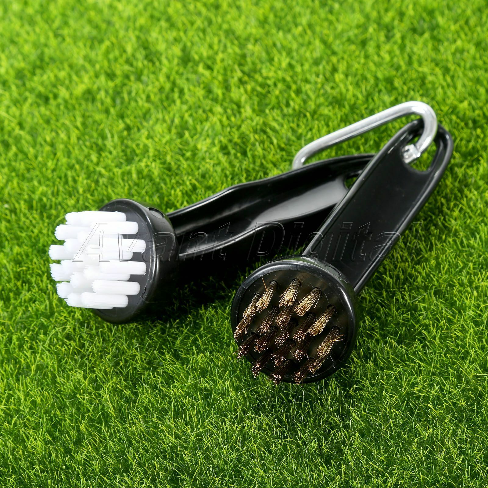2 Pcs Golf Club Brushes Cleaning Putter Iron New Wood Bristle Plastic Handle