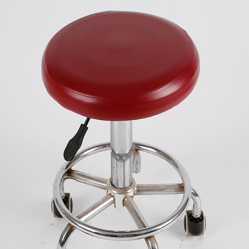 4pcs Home Bar Stool Covers PU Leather Round Chair Seat Cushions Sleeves for