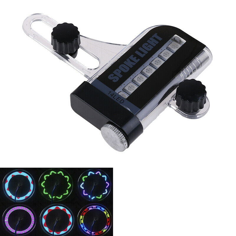 Two Side 14 LED Cycling Bicycle Bike Wheel Signal Tire Spoke Light 30 Cha.l8