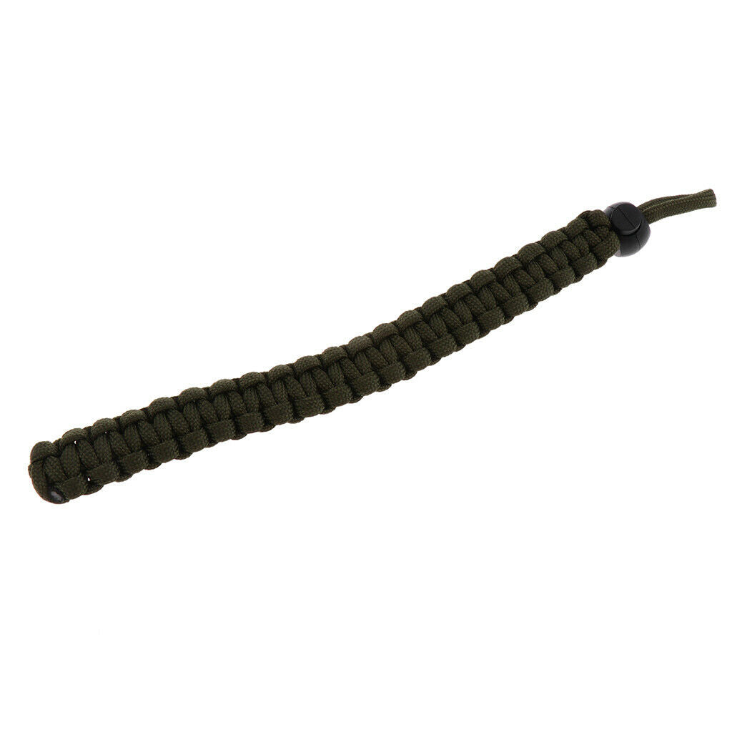 Braided Paracord Adjustable Camera Wrist Strap/ Bracelet Army Green