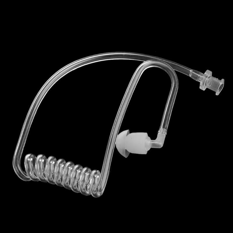 Transparent Coil Acoustic Air Tube Earplug  For Radio Earpiece Headset