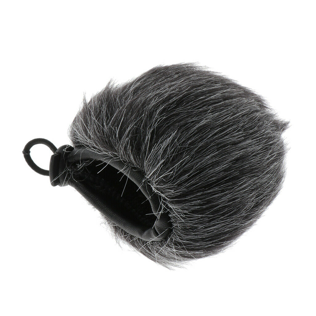 Handheld Microphone Furry Cover Windscreen Artificial Fur Muff Wind Cover