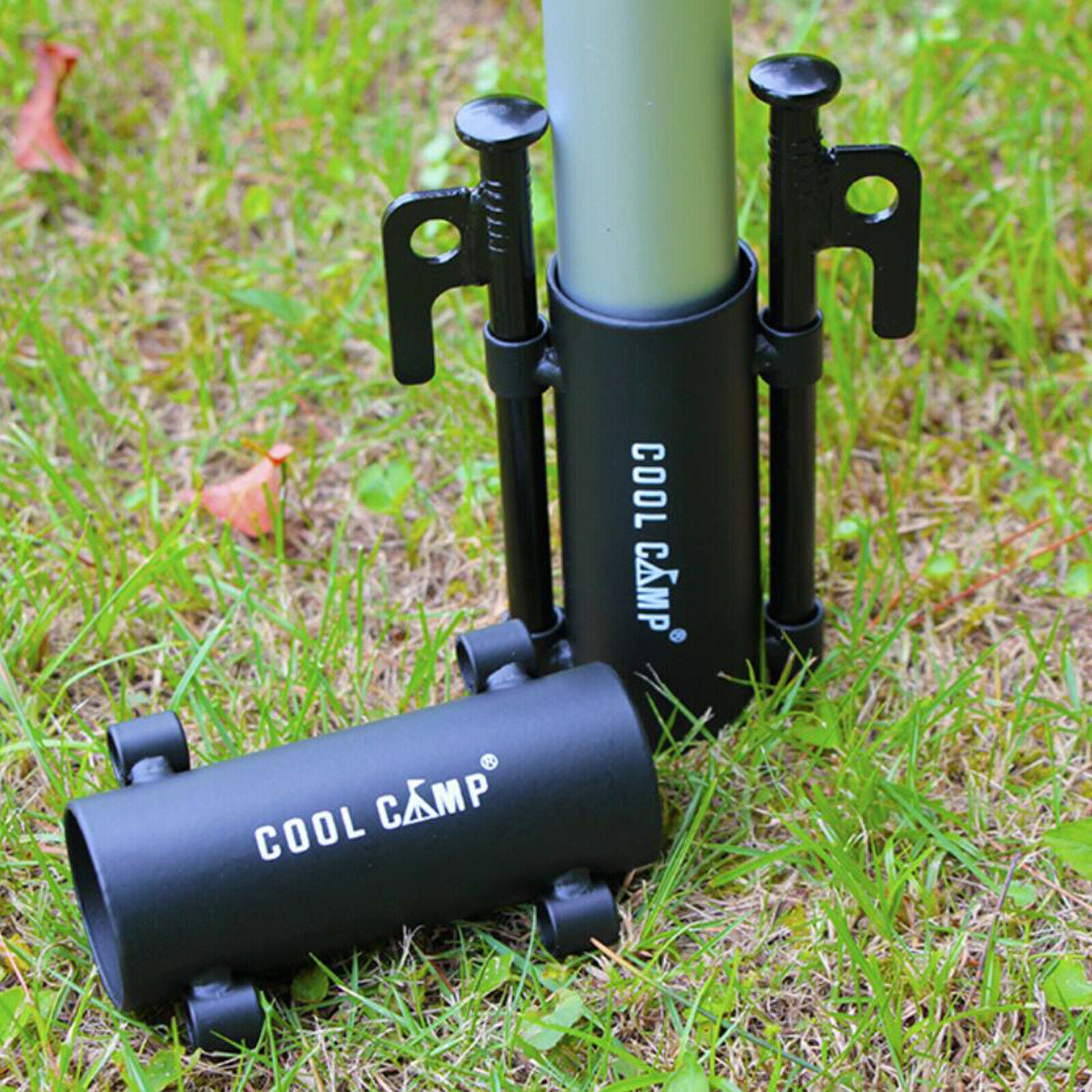 Iron Canopy Pole Holder Camping Awning Sunshade Rod Support Stand Fixed