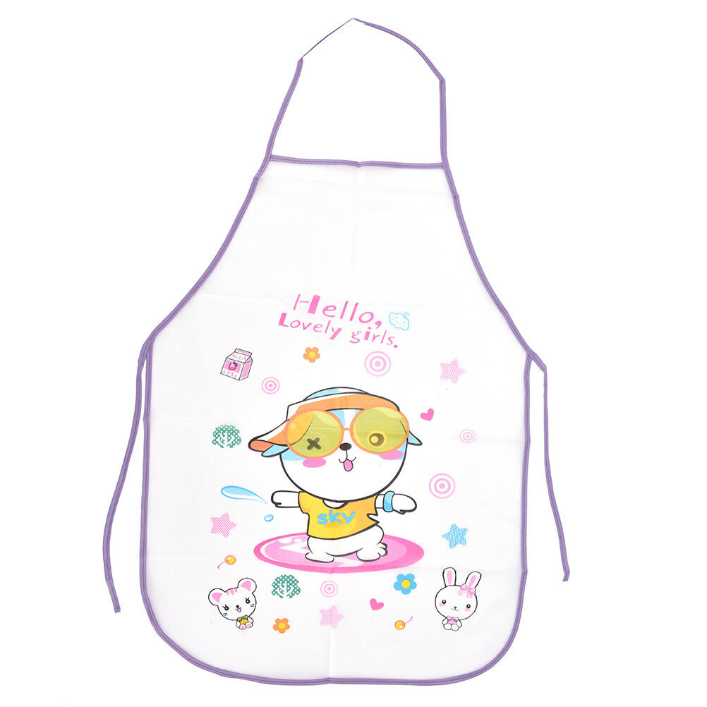 women&kids cartoon kitchen restaurant waterproof apron cooking aprons anti-DD