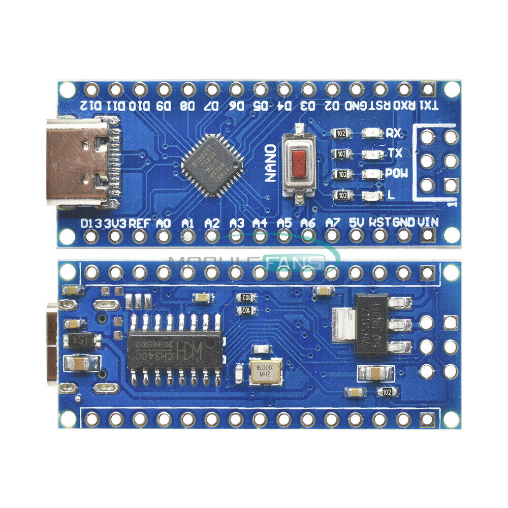 5V 16M Nano V3.0 Type-C USB ATmega328 Micro-Controller CH340G Driver For Arduino