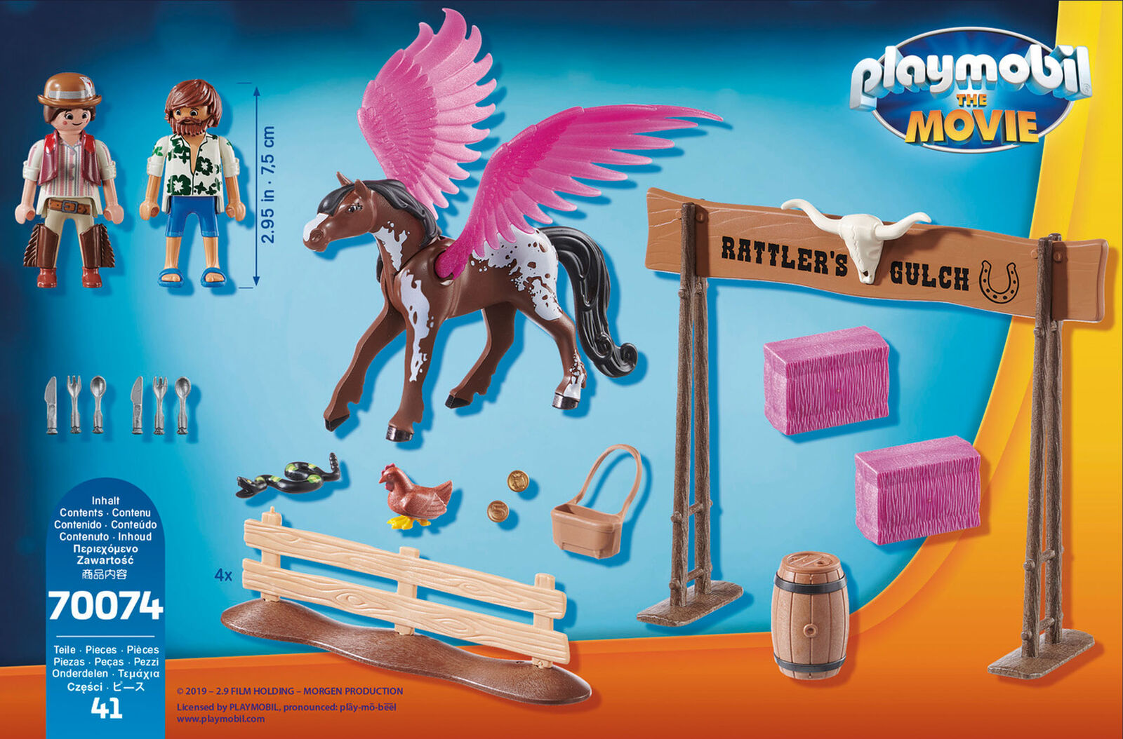 70074 Playmobil Pegasus Del / Marla Playmobil The Movie 41 Pieces Ages 5 Years+