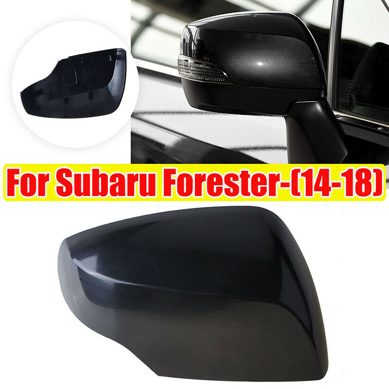 Black ABS Right Rear View Mirror Cover For Subaru Forester 2014~2018 17 16