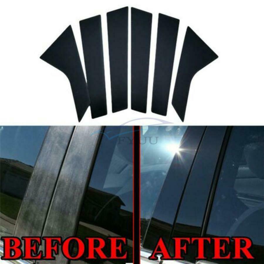 6 Pieces Gloss Black PC Car Styling Door Trim Cover For Hyundai Sonata 2020 2021
