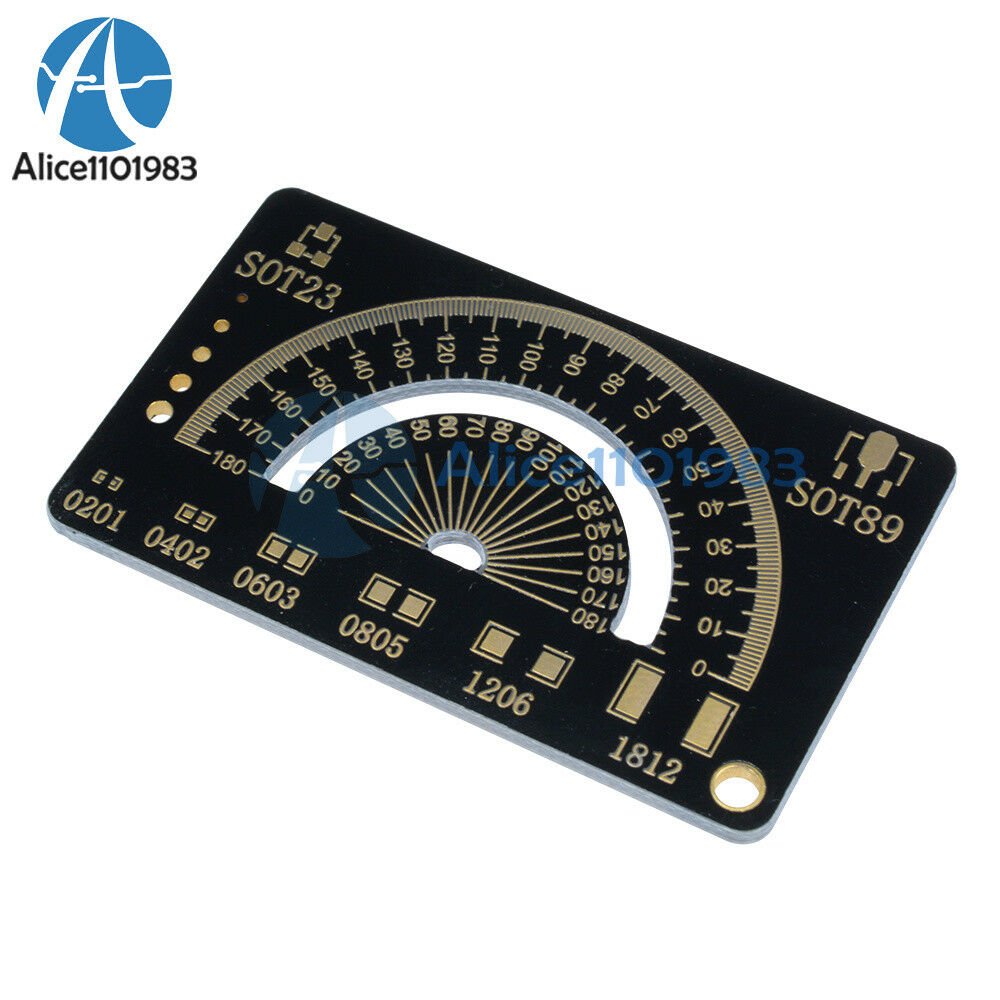 5PCS 4CM Multifunctional FR4 PCB Ruler Measuring Tool Angle Measure Meter