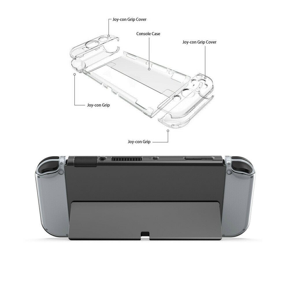 Transparent PC Hard Case Protective Cover Crystal Shell for Nintendo Switch OLED