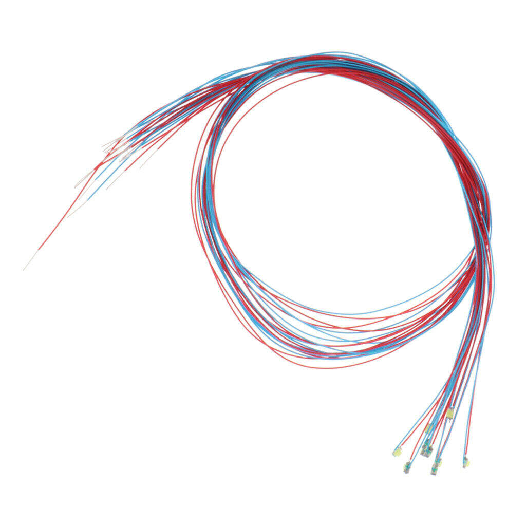 10 Pieces DIY Red Flash LED Light W Cable For