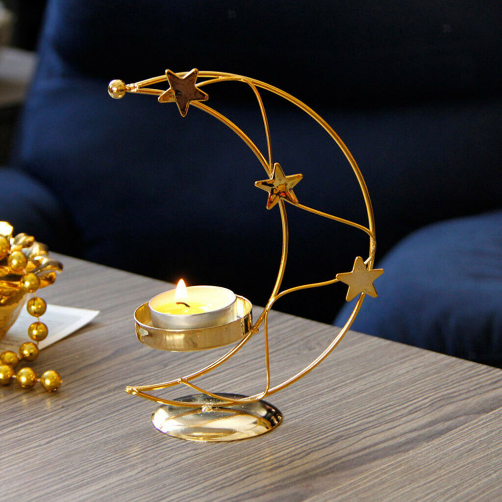 Moon Frame Cone Incense Burner Tealight Candle Holder Censer Bowl Ornament