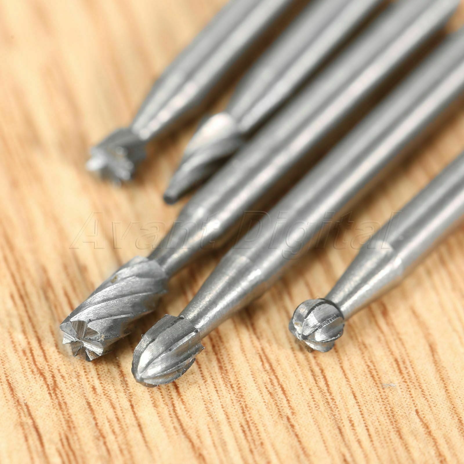 3mm HSS Grinding Bits Burr Rotary File & Drill Locator Chamfering Carving Tool