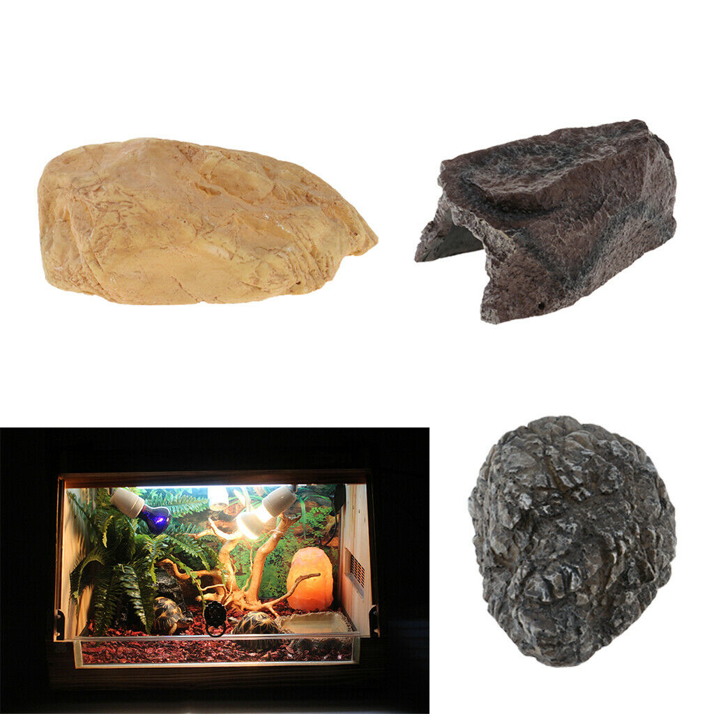 Reptile Cave Terrarium Climb Pet Hiding Shelter for Amphibians Decorative