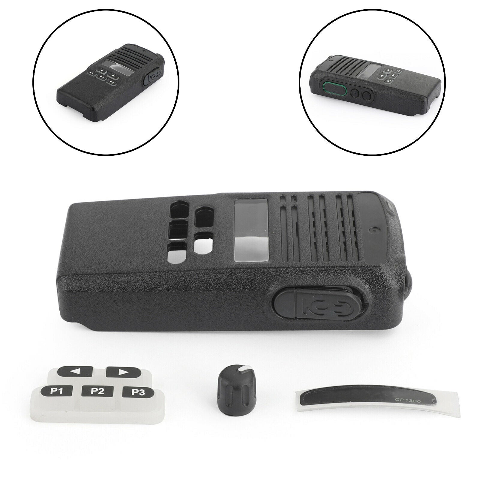 Housing Case Front Cover Shell Surface+Volume Channel Knob Fit For CP1300 CP1308