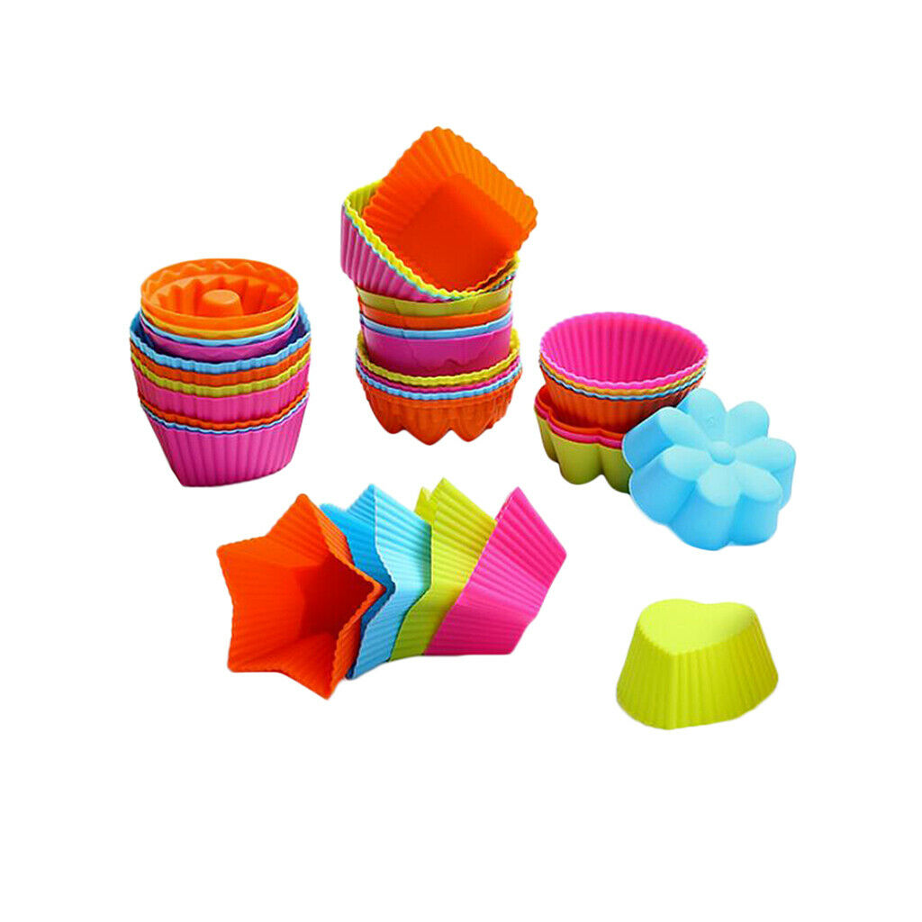 36 Pieces Silicone Cake   Mold Muffin Pudding Jelly Moulds Baking Tools