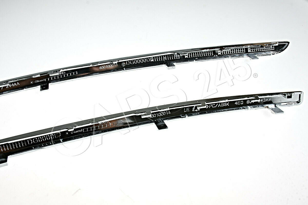 Front Trim Chrome Mouldings PAIR Fits AUDI A8 D3 2003-2008