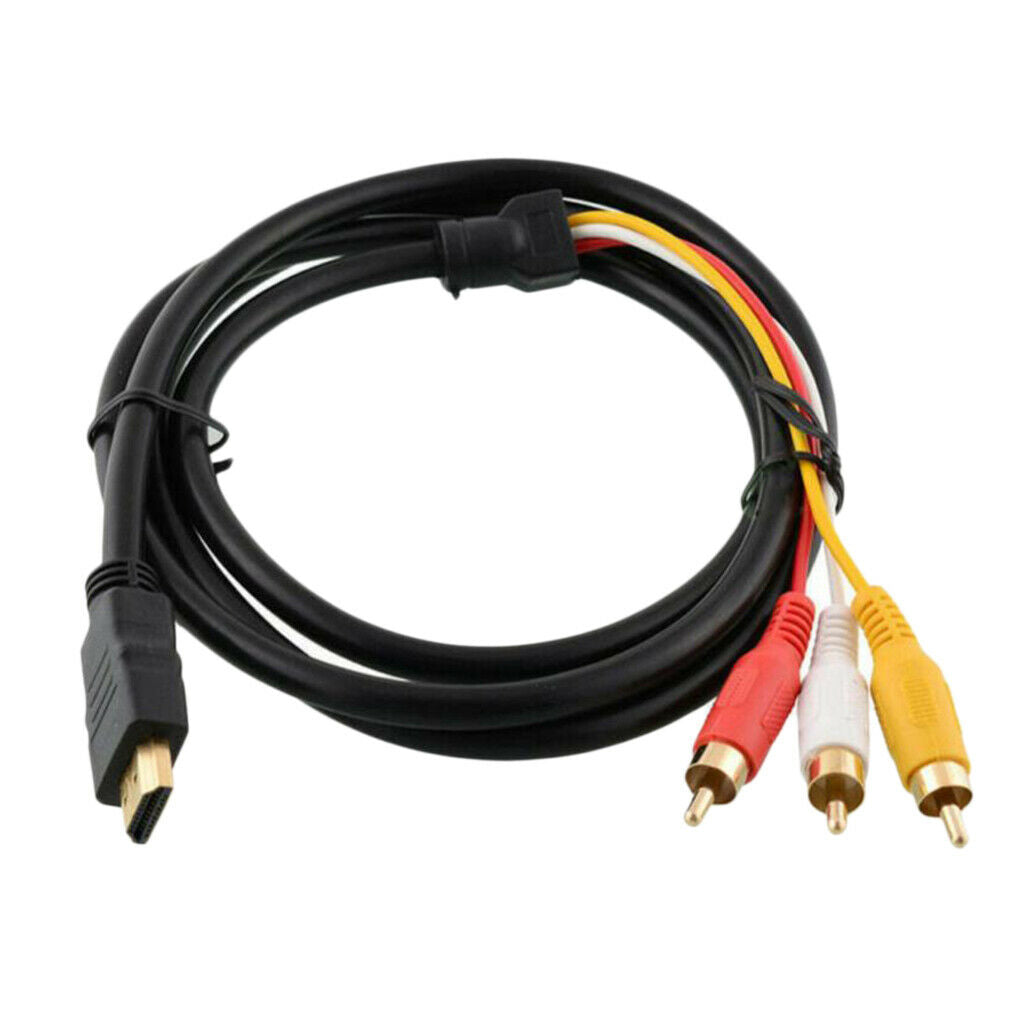 to 3 RCA Adapter Cable 1.5m HDTV to Chinch Cable