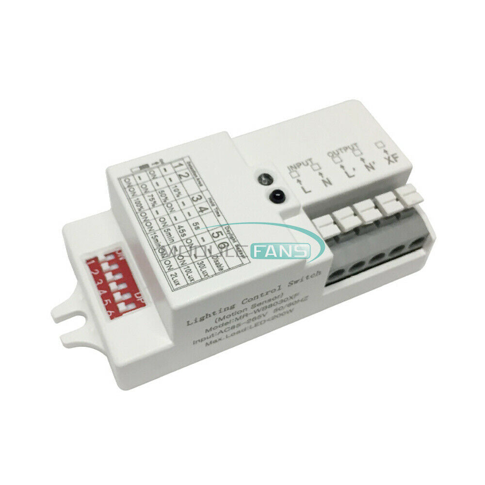 110-220V Switch Body Motion Detector Microwave Radar Delay Sensor for LED Light