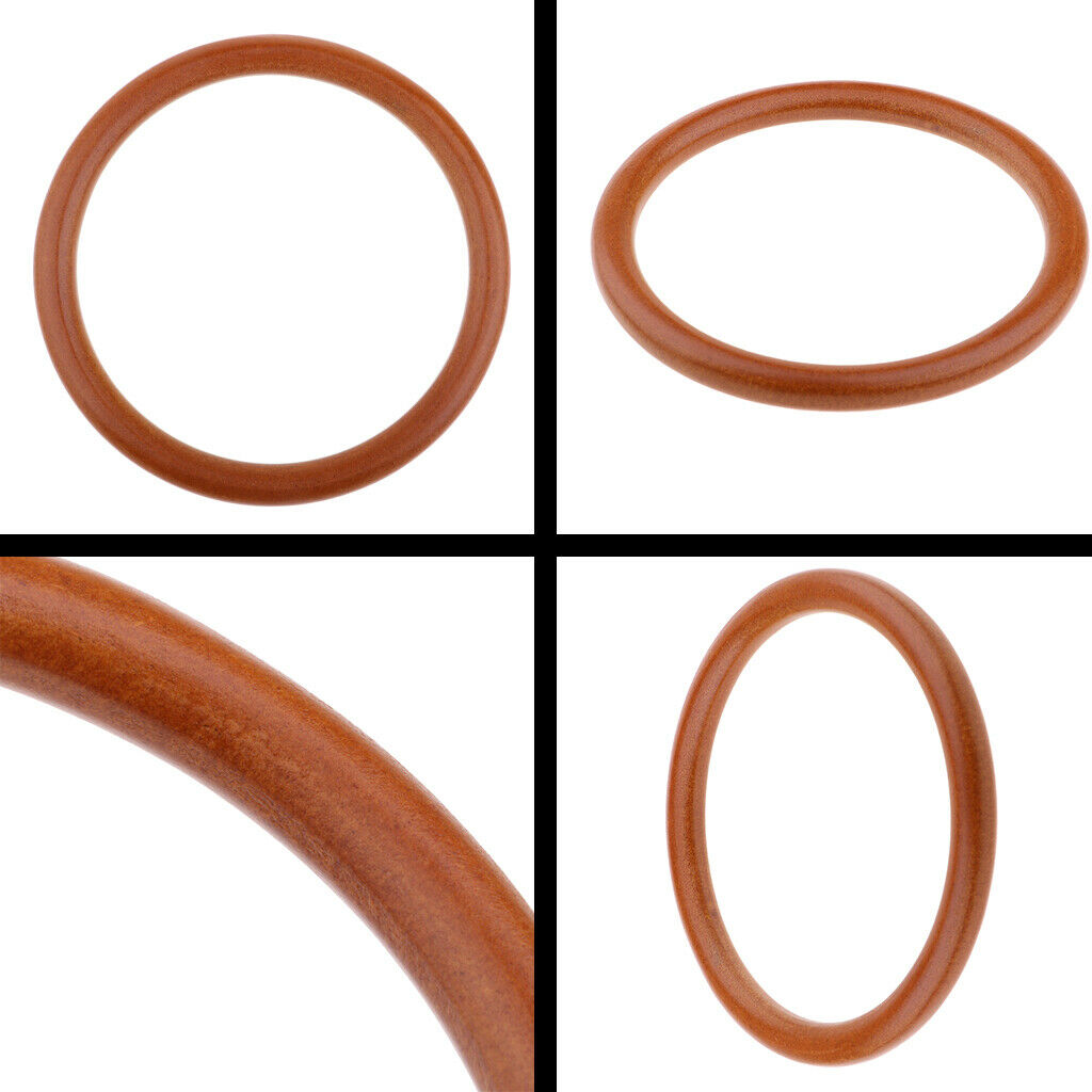 2x Round Wood Bag Handle for DIY Handbag Tote Purse Frame Holder Bag Making