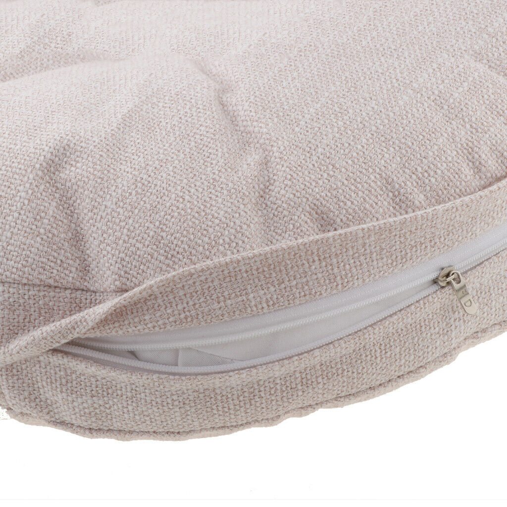 Japanese Futon Style Round Cushion Sofa Tatami Seat Pad Off White