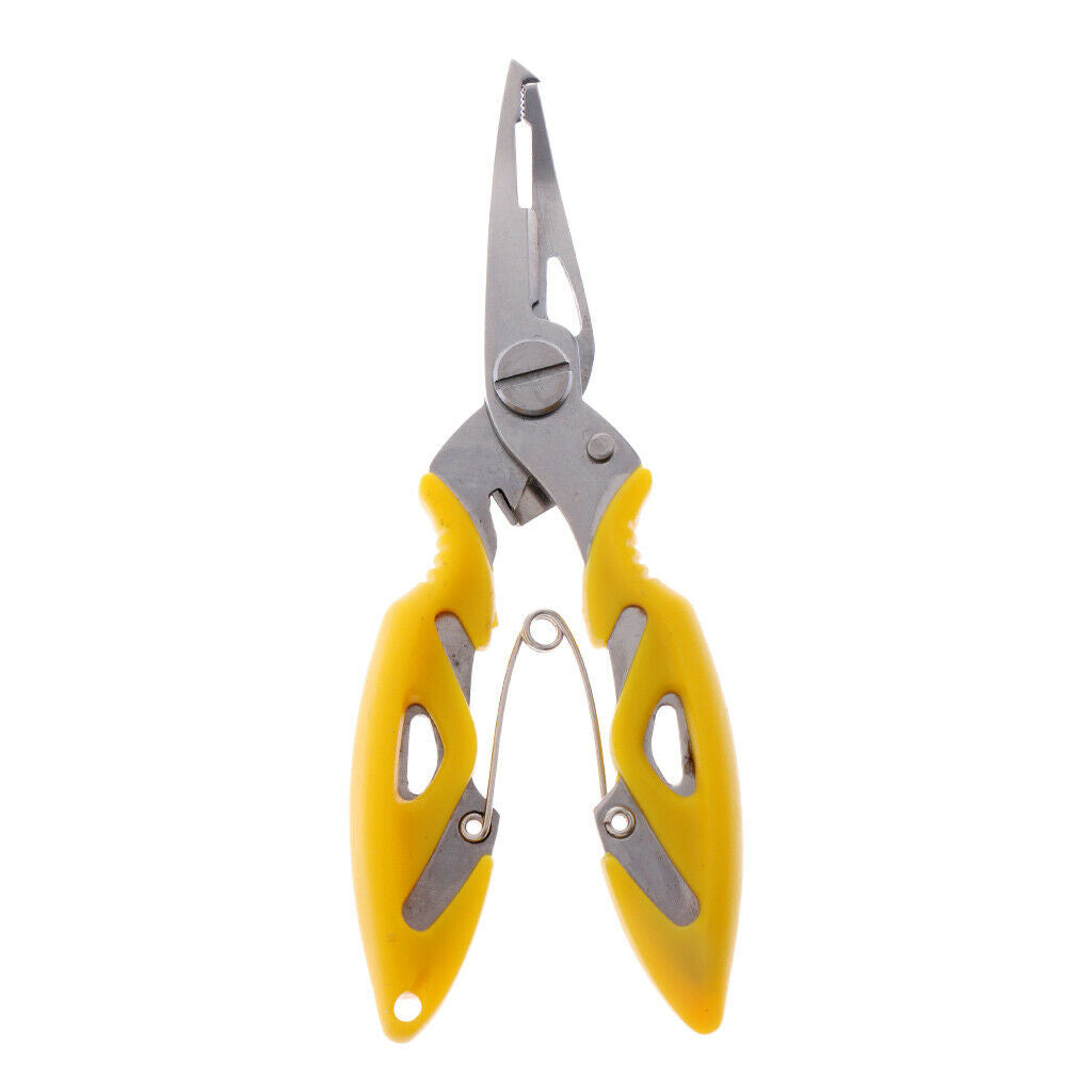 Multi Function Stainless Steel Fishing Pliers Curved Nose Scissors