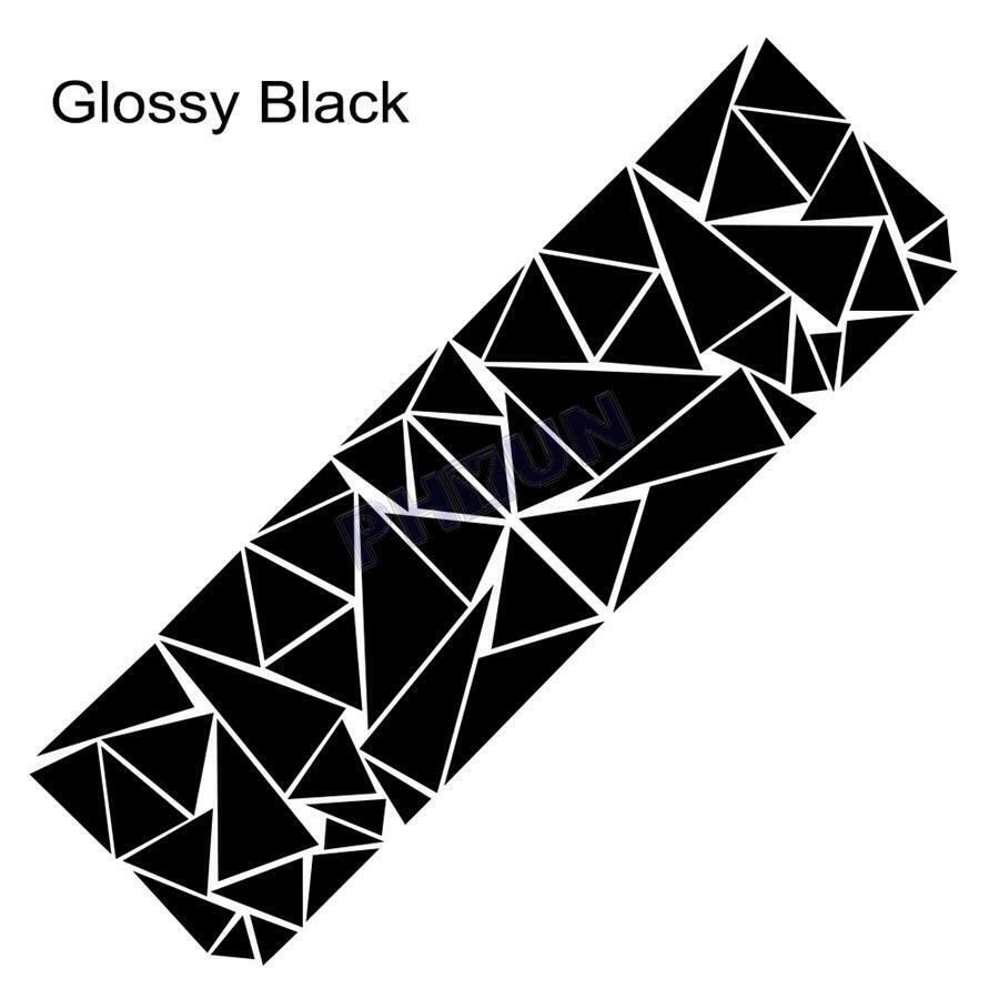 2x Glossy Black Car Truck Stickers Decals Body Decoration Trim Triangles Style