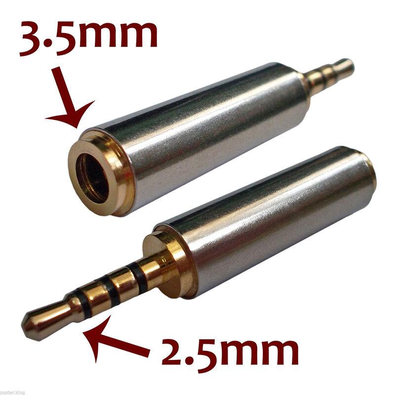 Mic Audio Earphone Adapter Converter 2.5mm Male Plug to 3.5mm Female Jac.l8