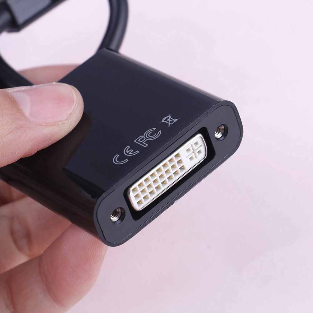 1PC black mini displayport DP male to DVI female video adapter ca^qiW NC