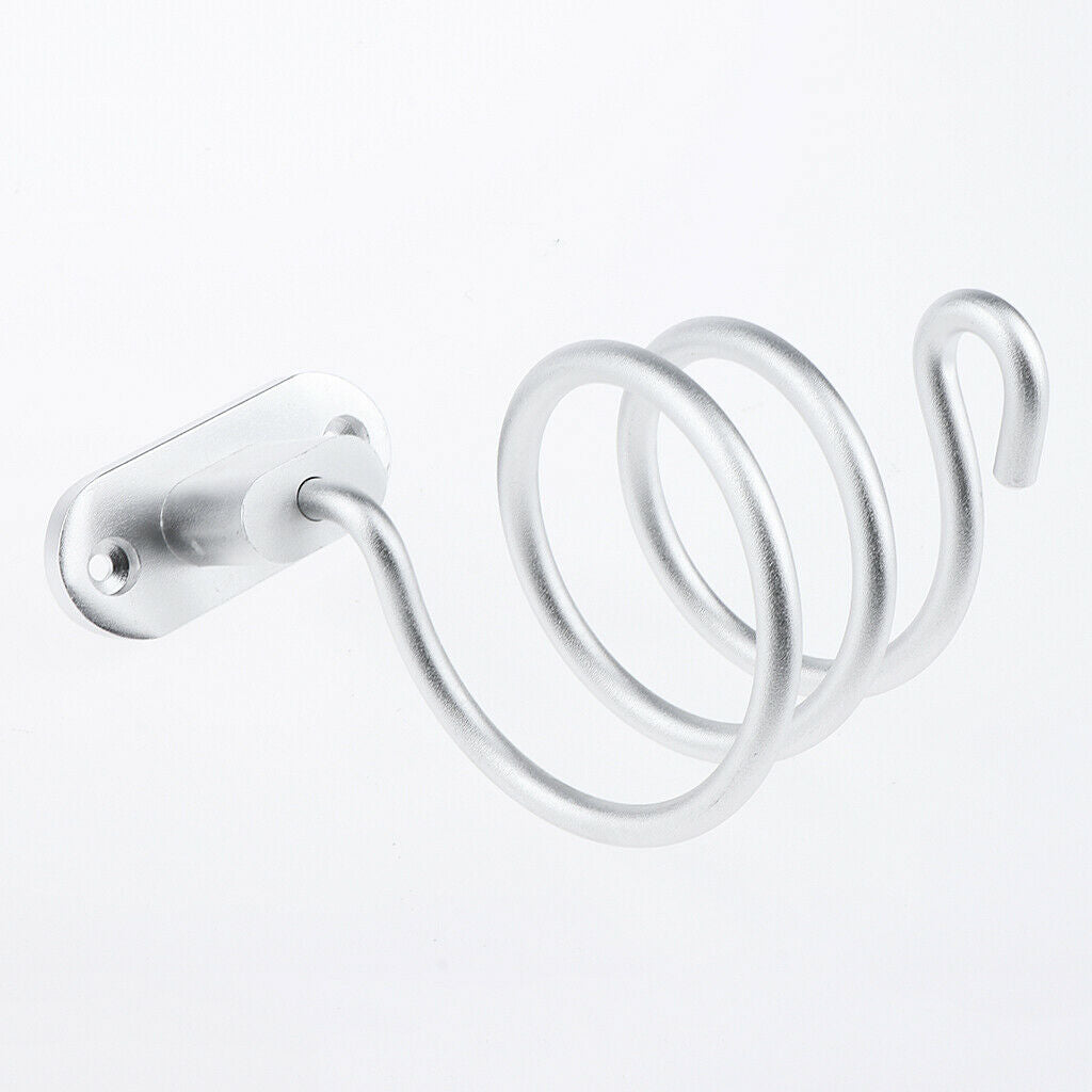 Aluminium Spiral Hair Dryer Rack Wall Mounted Bathroom Shelf Organizer A