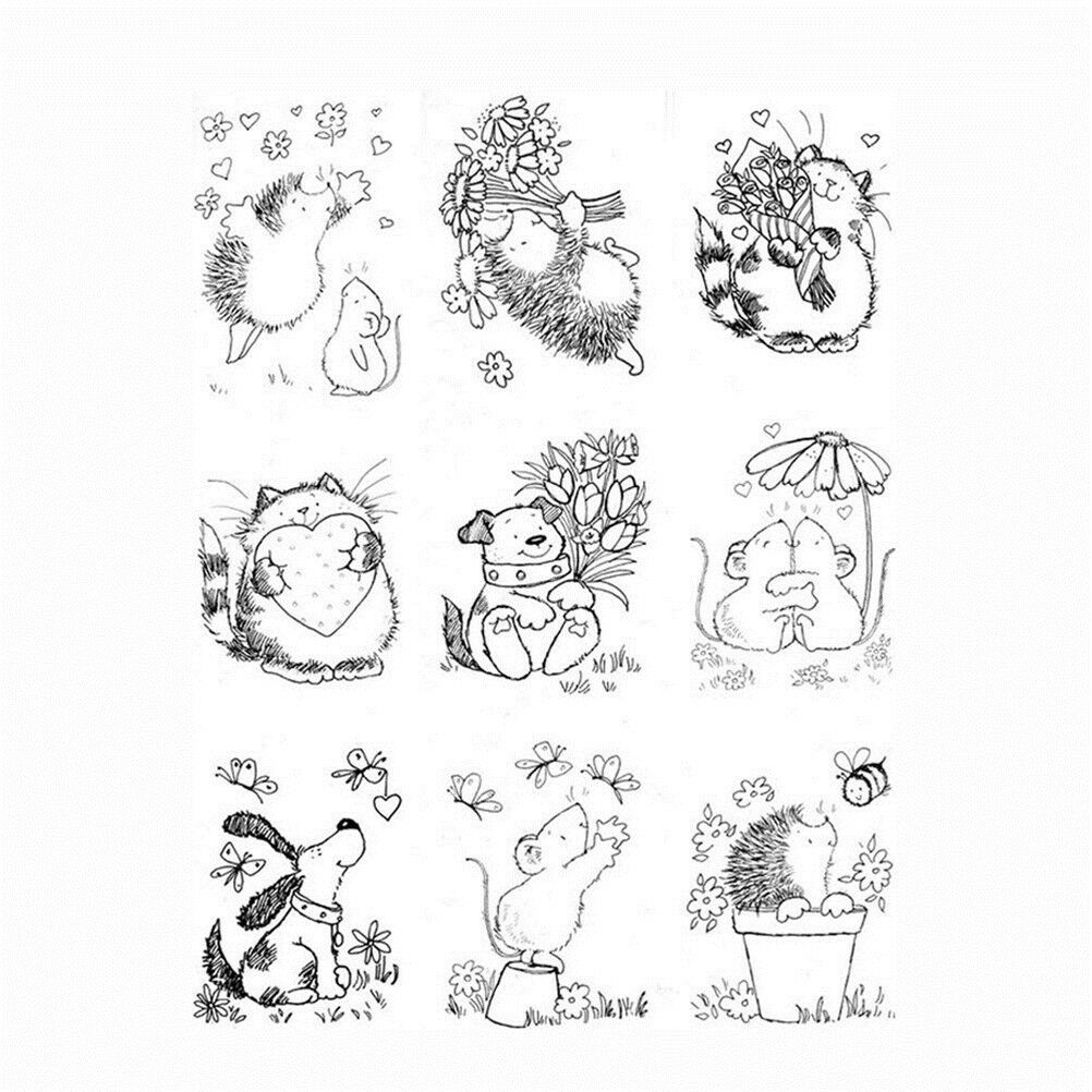 Hedgehog Transparent Stamps For DIY Scrapbooking Album Pape.l8