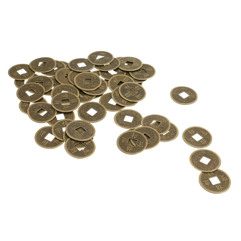 Feng Shui Coins 0.9'' Ancient Chinese Lucky Fortune Coin I Ching Money Charm