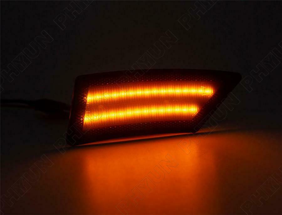 2PC Smoked Lens Amber Led Front Bumper Side Marker Light for 2019-up Ford Ranger