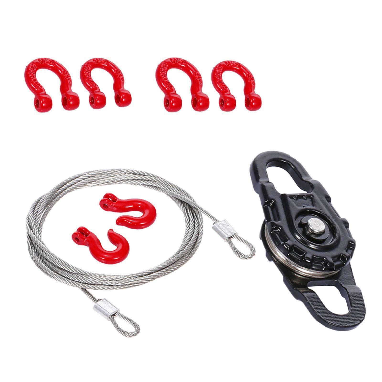 RC Car Rescue Equipment Winch Snatch Block Hook Tow Chain fit for TRX4