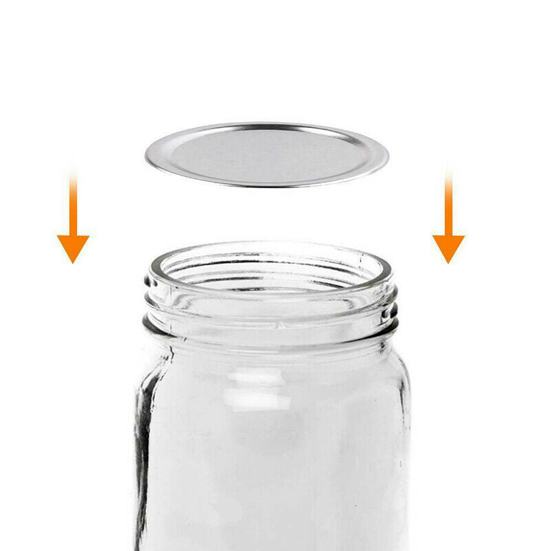 10*86mm Wide Mouth Mason Jar Lid Tinplate Split Sealing Lids Round Metal R xJSJ