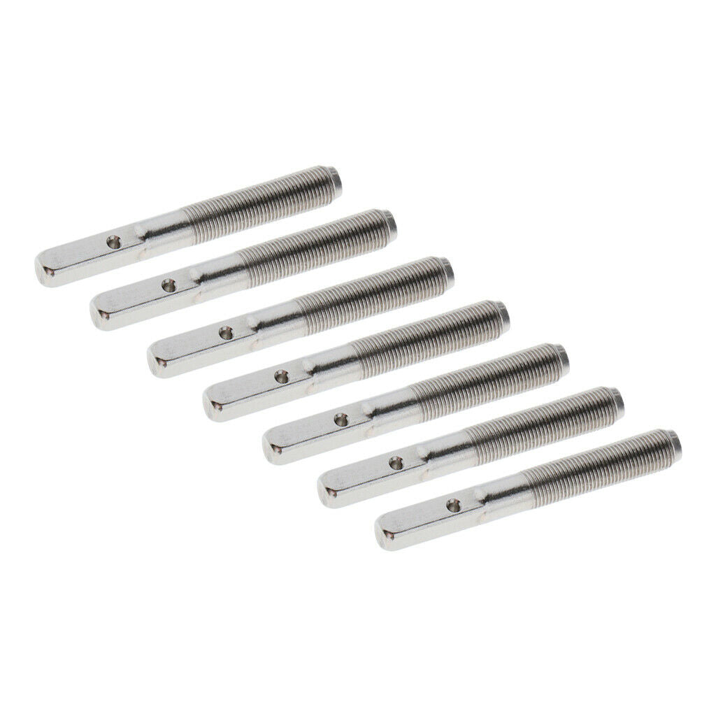 Pack of 7 Guitar Thread Solid String Pin Pegs Nails DIY Parts For Lyre Harp