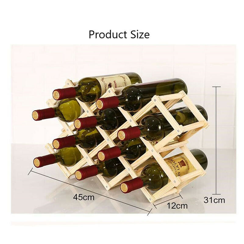 Collapsible Wooden Wine racks bottle cabinet stand Holders wood shelf organiBDD