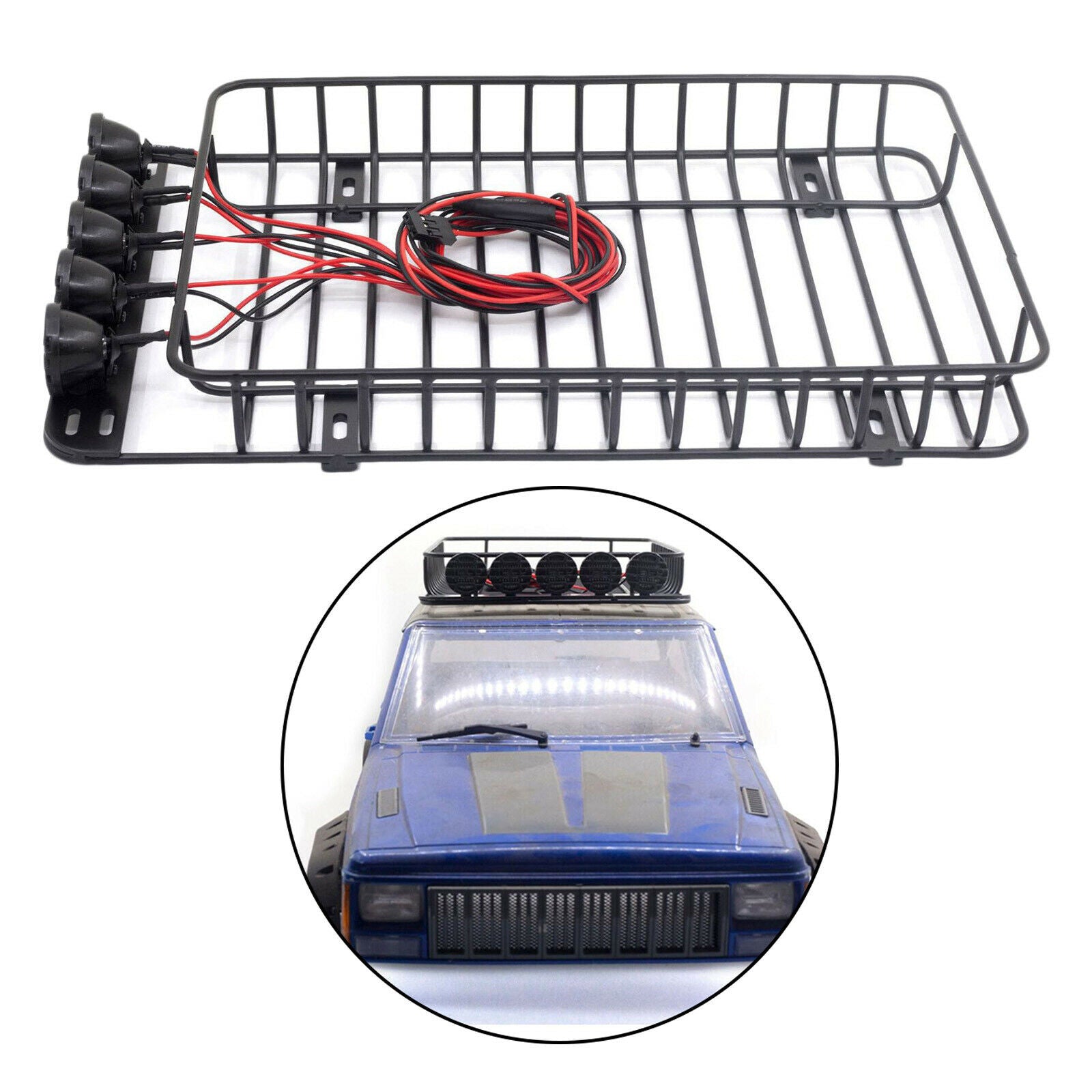 1/10 RC Luggage Rack for SCX10 TRX4 D90 TF2 cc01 Buggy Replacement Parts