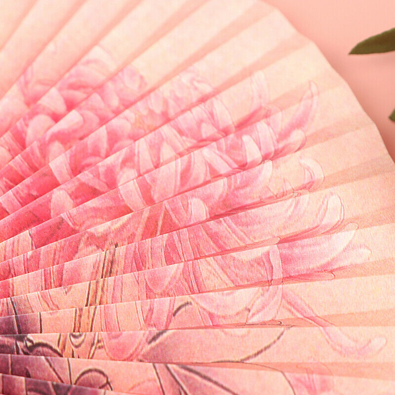 5Pcs Chinese Paper Folding Hand Fan Oriental Floral Fancy Fans Random for.l8