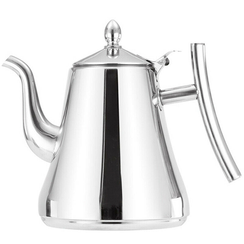 1.5L Stainless Steel Teapot Coffee Pot with Filter Kettle Home Hotel Bar RestaU6