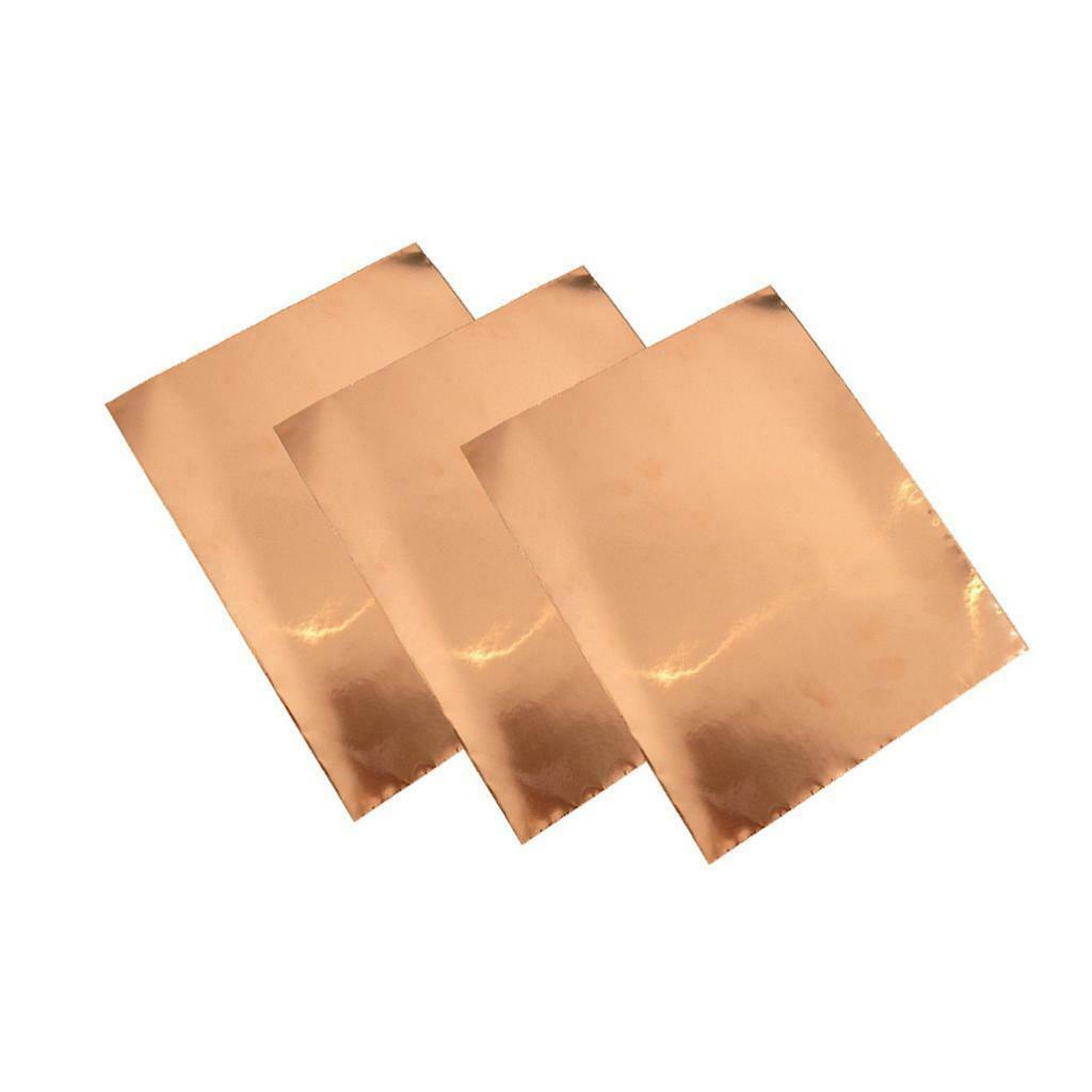3 Pcs Guitar Copper Foil Tape Single Conductive Adhesive Sheet 30x22.5cm