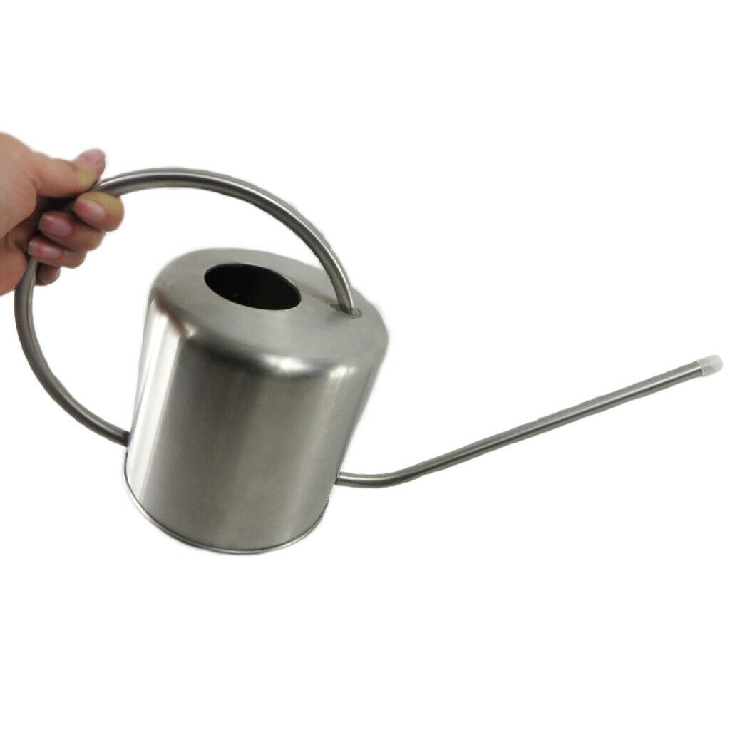Watering Pot Stainless Steel Watering Can 1500ML Long Mouth Sprinkling Pot