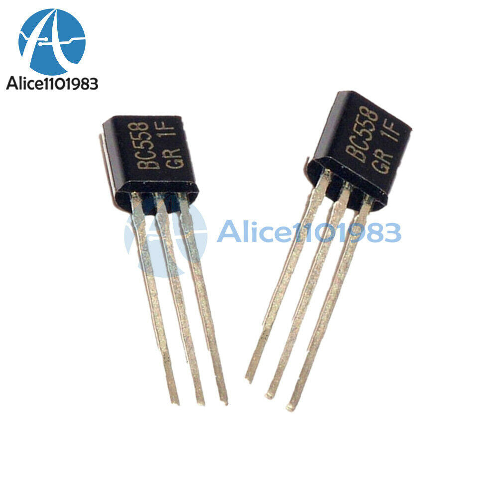 100PCS BC558 BC558B TO-92 PNP 30V 0.1A Transistor NEW