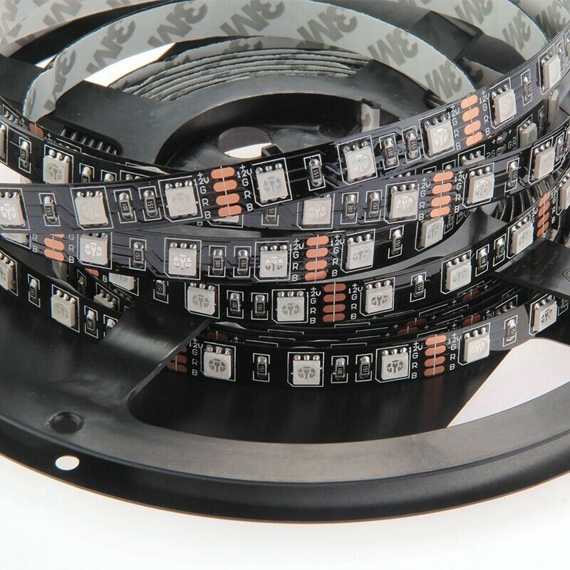 RGB LED Strip Light 5M 5050 SMD 300 LED Black-PCB / 5 Metres S9H2H2
