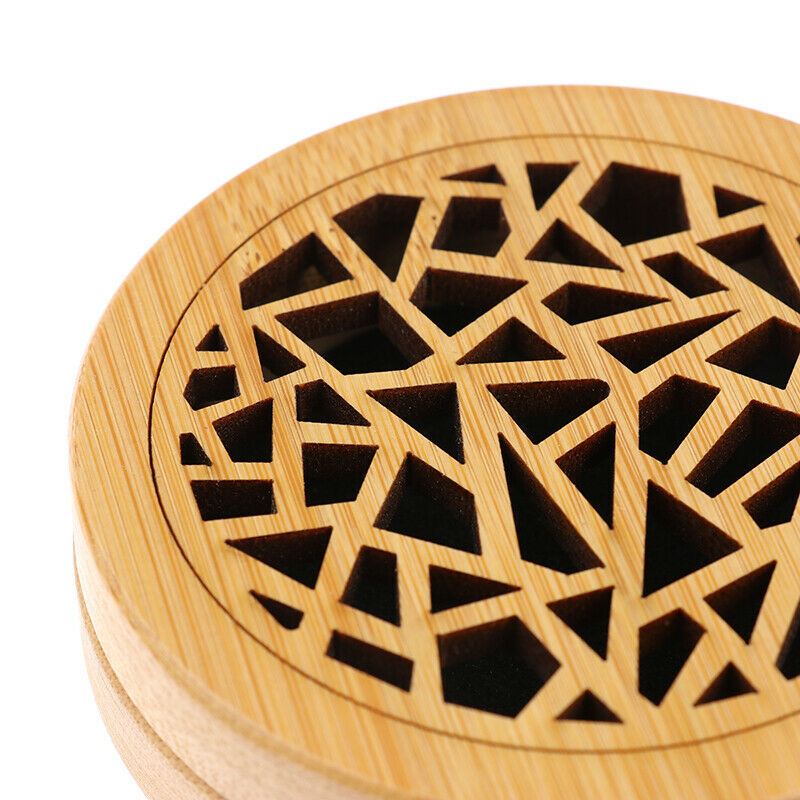 Round Bamboo Incense Burner Coil Incense Burners Incenso Censer Room Deco.l8