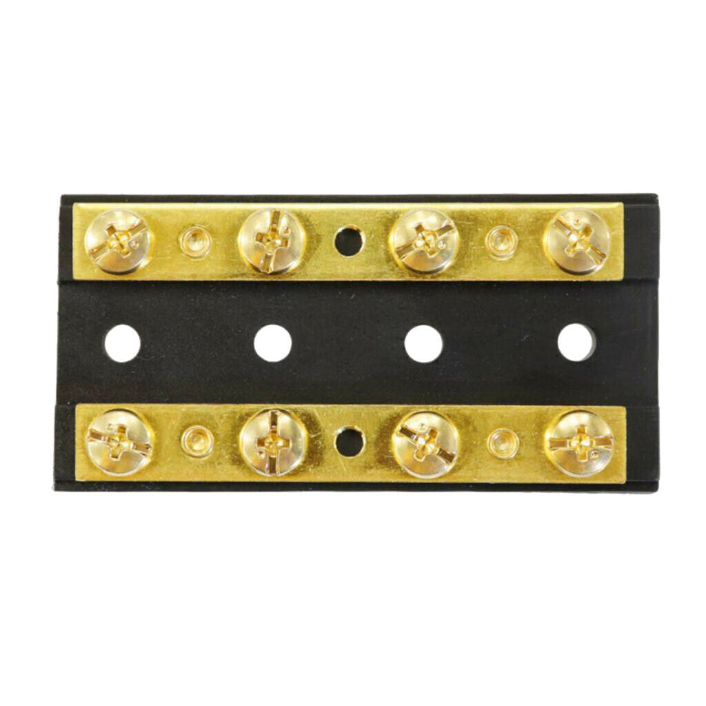 2x Marine Car 4 Gang Duel Buss Bar Block 8 Terminal 32V 60A Dual Bus Bar